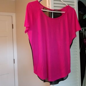 Pink and black top